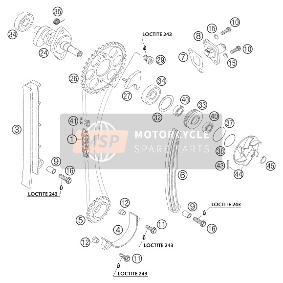 KTM 450 SMS Europe 2004 Unidad de sincronización para un 2004 KTM 450 SMS Europe