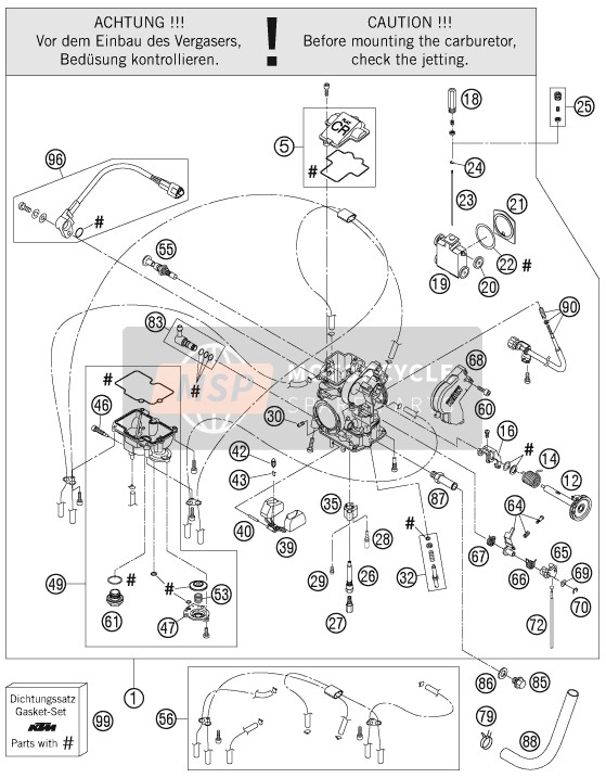 KTM 450 EXC USA 2007 Carburatore per un 2007 KTM 450 EXC USA