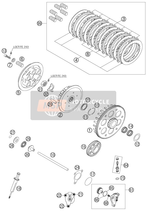 KTM 450 EXC USA 2007 Embrague para un 2007 KTM 450 EXC USA