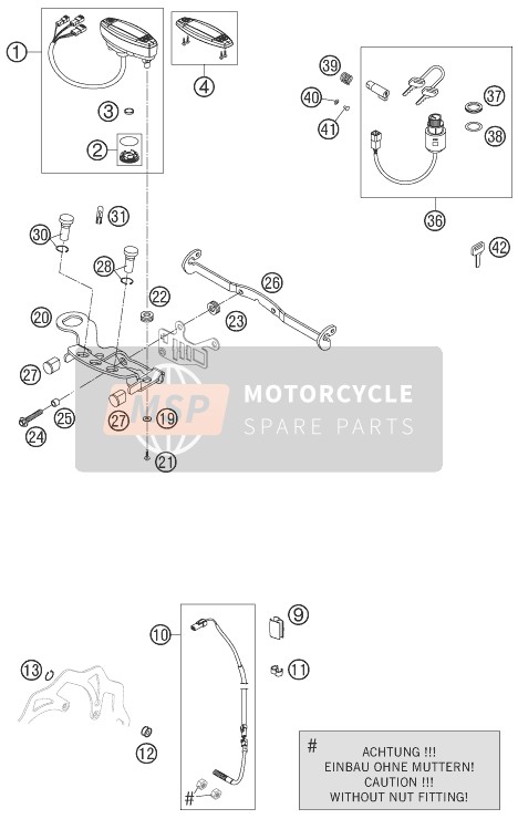 KTM 450 EXC USA 2007 Instruments / Lock System for a 2007 KTM 450 EXC USA
