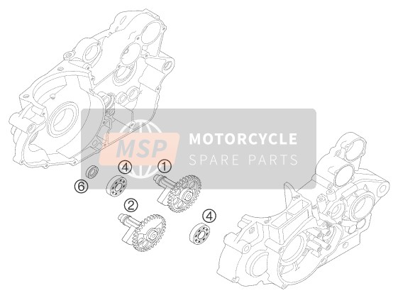 KTM 450 EXC-G RACING USA 2004 Balancer-as voor een 2004 KTM 450 EXC-G RACING USA