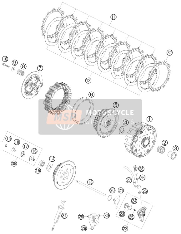 78032111000, Lining Disc Turned Off, KTM, 0