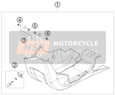 KTM 450 EXC Australia 2010 Protezione motore per un 2010 KTM 450 EXC Australia