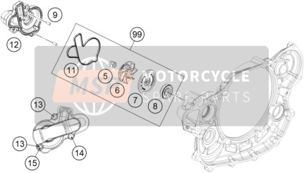 KTM 450 EXC Australia 2013 Water Pump for a 2013 KTM 450 EXC Australia