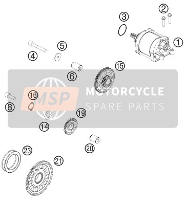 KTM 450 EXC Australia 2014 Arrancador eléctrico para un 2014 KTM 450 EXC Australia