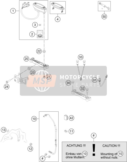 KTM 450 EXC Europe 2014 Instruments / Lock System for a 2014 KTM 450 EXC Europe