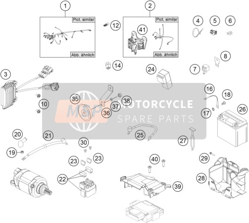 KTM 450 EXC Europe 2014 Arnés de cableado para un 2014 KTM 450 EXC Europe