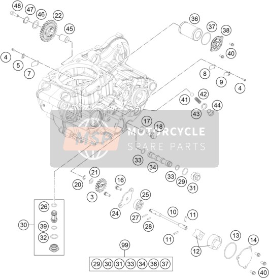 KTM 450 EXC Australia 2016 SCHMIERSYSTEM für ein 2016 KTM 450 EXC Australia