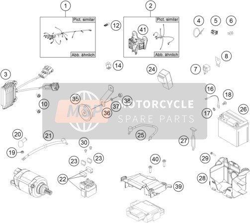 KTM 450 EXC FACTORY EDITION Europe 2015 Faisceau de câblage pour un 2015 KTM 450 EXC FACTORY EDITION Europe