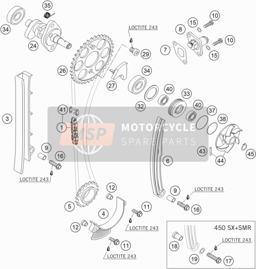 KTM 450 EXC RACING Australia 2005 Entraînement Par Courroie De Distribution pour un 2005 KTM 450 EXC RACING Australia