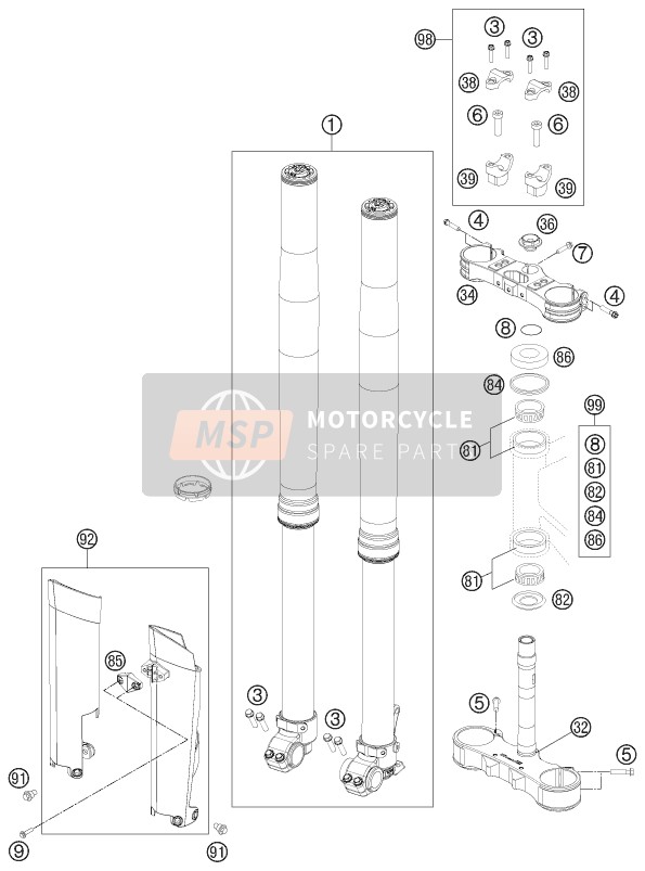 Front Fork, Triple Clamp