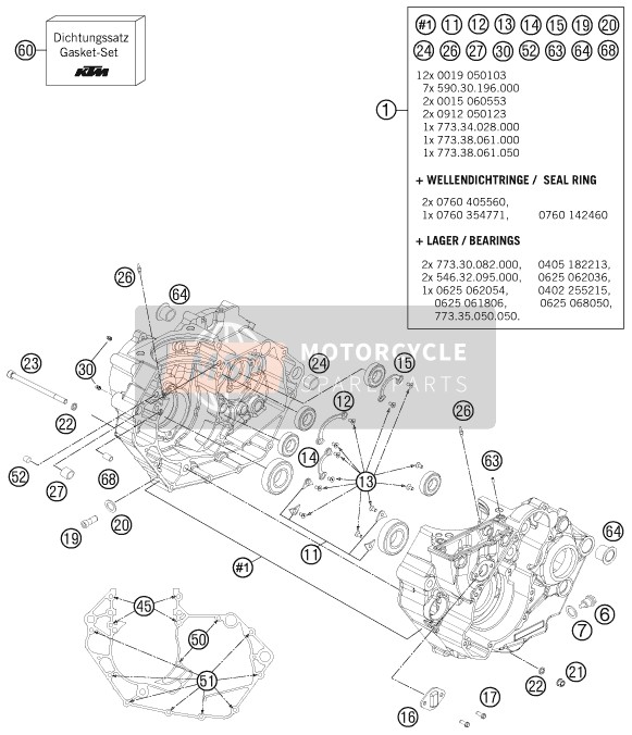 KTM 450 RALLY FACTORY REPLICA Europe 2013 Engine Case for a 2013 KTM 450 RALLY FACTORY REPLICA Europe