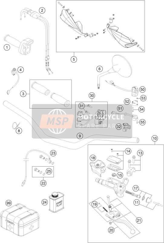 KTM 450 RALLY FACTORY REPLICA Europe 2015 Handlebar, Controls for a 2015 KTM 450 RALLY FACTORY REPLICA Europe