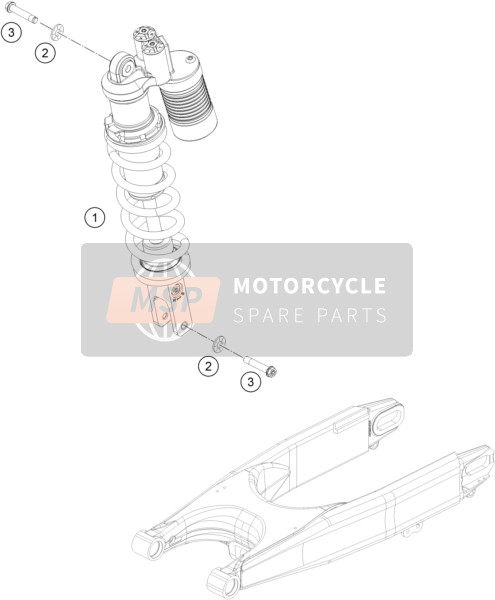 KTM 450 RALLY FACTORY REPLICA Europe 2015 Schokdemper voor een 2015 KTM 450 RALLY FACTORY REPLICA Europe
