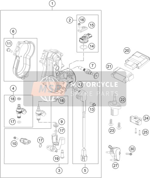 KTM 450 RALLY FACTORY REPLICA Europe 2015 Throttle Body for a 2015 KTM 450 RALLY FACTORY REPLICA Europe