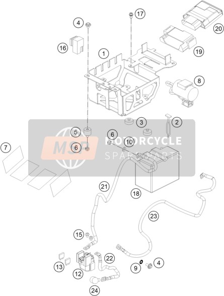 KTM 450 RALLY FACTORY REPLICA Europe 2016 Batterie pour un 2016 KTM 450 RALLY FACTORY REPLICA Europe