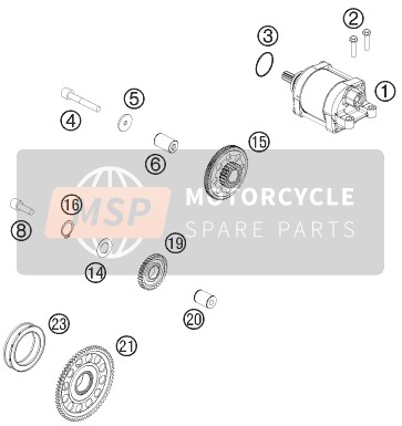 KTM 450 RALLY FACTORY REPLICA Europe 2016 Démarreur électrique pour un 2016 KTM 450 RALLY FACTORY REPLICA Europe