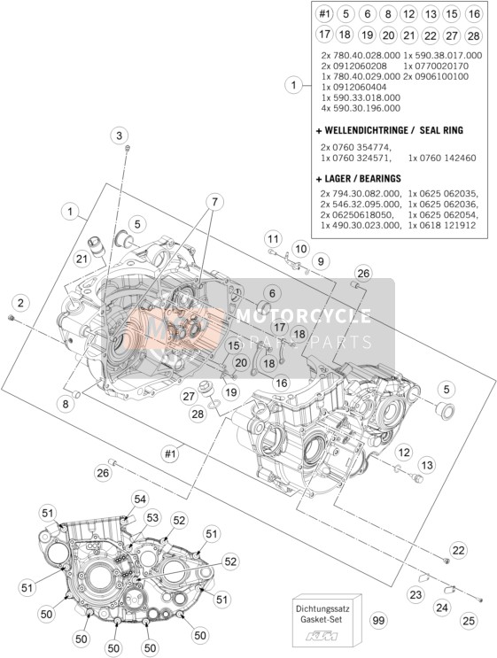 KTM 450 RALLY FACTORY REPLICA Europe 2016 Boîtier moteur pour un 2016 KTM 450 RALLY FACTORY REPLICA Europe