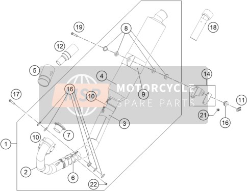 KTM 450 RALLY FACTORY REPLICA Europe 2016 Exhaust System for a 2016 KTM 450 RALLY FACTORY REPLICA Europe