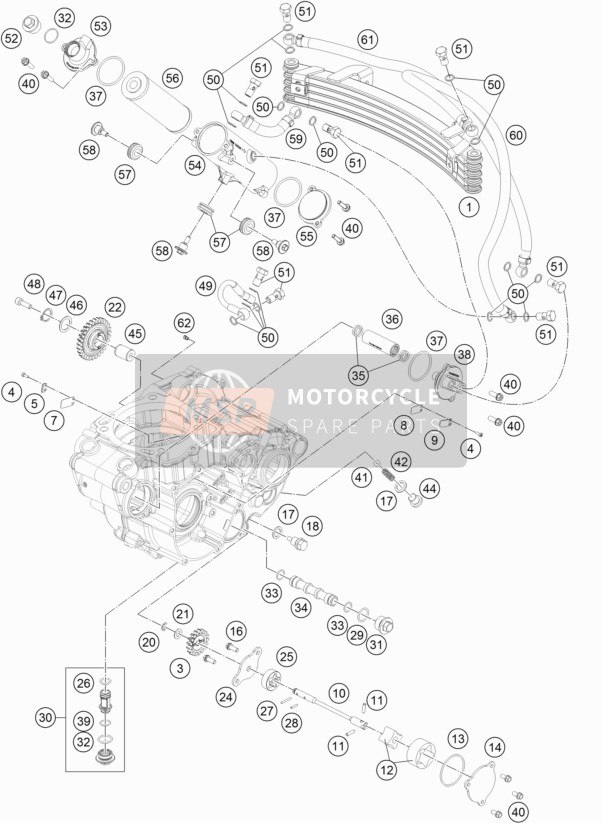 KTM 450 RALLY FACTORY REPLICA Europe 2016 Système de lubrification pour un 2016 KTM 450 RALLY FACTORY REPLICA Europe