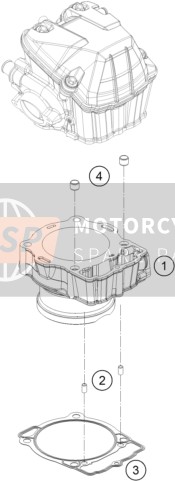 KTM 450 RALLY FACTORY REPLICA USA 2017 Cilinder voor een 2017 KTM 450 RALLY FACTORY REPLICA USA