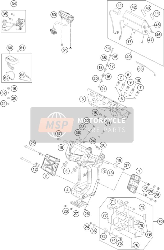 KTM 450 RALLY FACTORY REPLICA USA 2017 Strumenti / Sistema di blocco per un 2017 KTM 450 RALLY FACTORY REPLICA USA