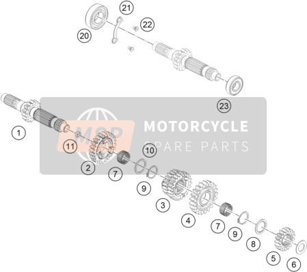 KTM 450 RALLY FACTORY REPLICA USA 2017 Transmission I - Main Shaft for a 2017 KTM 450 RALLY FACTORY REPLICA USA