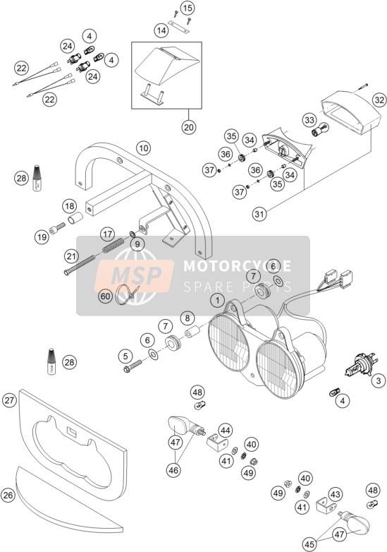 58514004000, Socket For Brake Light ''99, KTM, 2