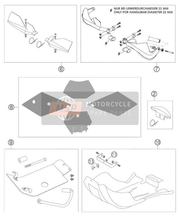 KTM 450 SMR Europe 2004 Accessories for a 2004 KTM 450 SMR Europe