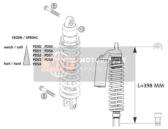 12187C15, Monoshock Wp 450/560 Smr 07, KTM, 0