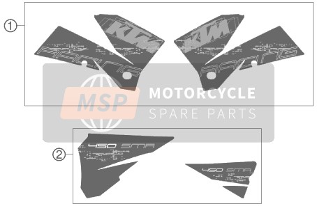 KTM 450 SMR Europe 2006 Sticker voor een 2006 KTM 450 SMR Europe