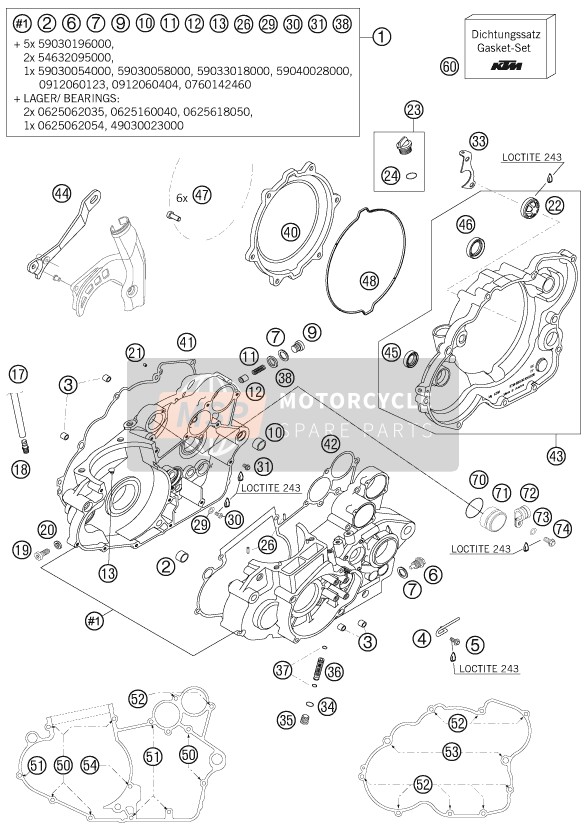 KTM 450 SMR Europe 2007 MOTORGEHÄUSE für ein 2007 KTM 450 SMR Europe