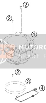 77330038500, Cylinder + Piston Cpl., KTM, 0