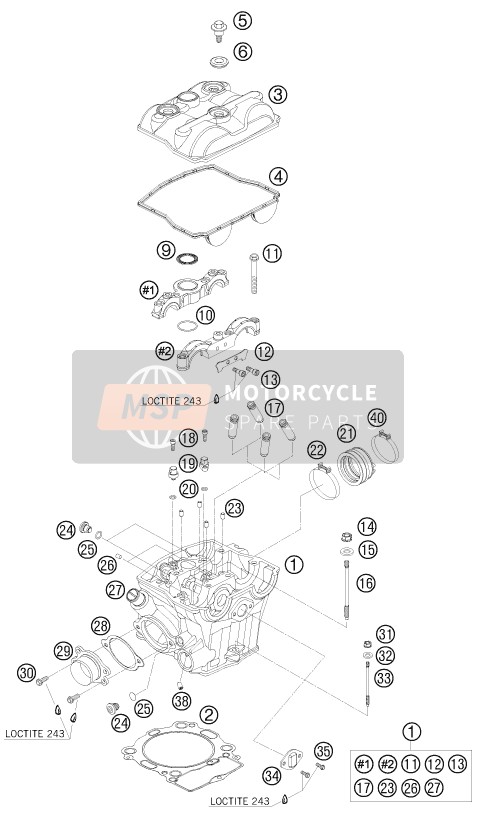 77336139000, Exhaust Flange Cpl. SX-F    08, KTM, 0