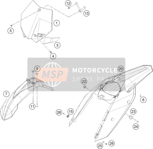 77308207051, Retainer F.Number Plate Smr 08, KTM, 0