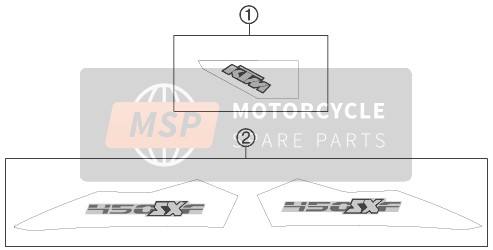 KTM 450 SX-F Europe 2011 Decal for a 2011 KTM 450 SX-F Europe