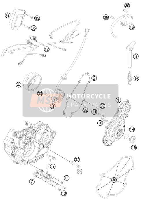 KTM 450 SX-F USA 2011 Ignition System for a 2011 KTM 450 SX-F USA