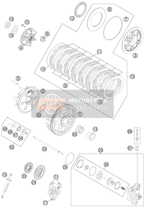 78132006200, Federlager, KTM, 0