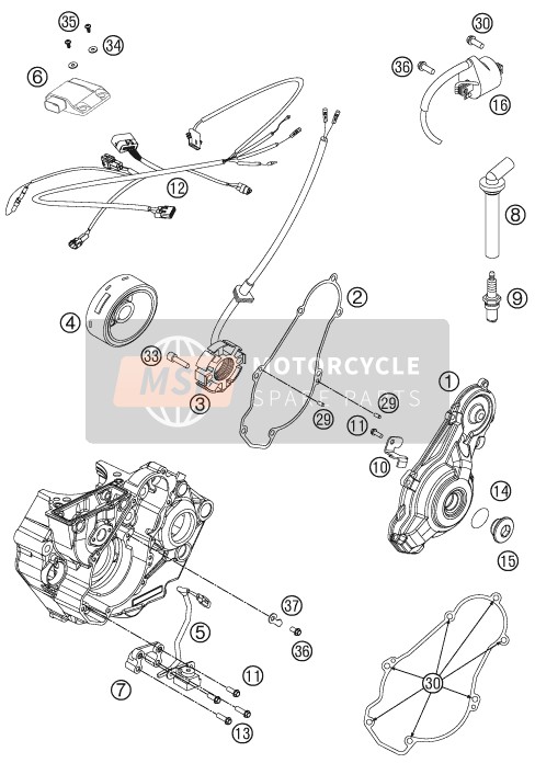 KTM 450 SX-F USA 2012 Ignition System for a 2012 KTM 450 SX-F USA