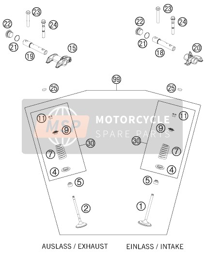 KTM 450 SX-F USA 2013 Commande de soupape pour un 2013 KTM 450 SX-F USA