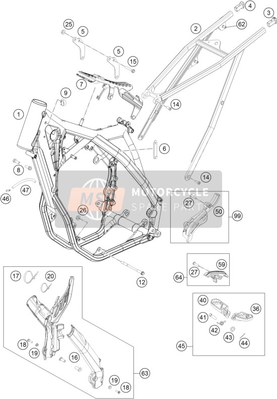 KTM 450 SX-F USA 2015 Frame for a 2015 KTM 450 SX-F USA