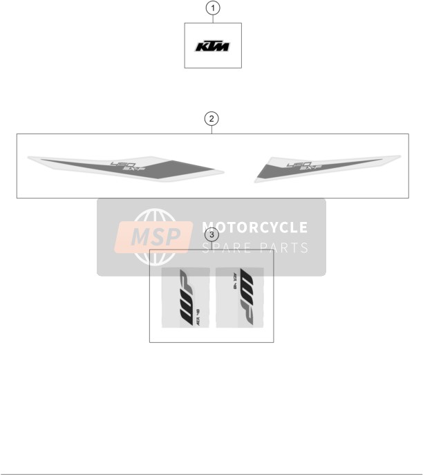 KTM 450 SX-F Europe 2019 Decal for a 2019 KTM 450 SX-F Europe