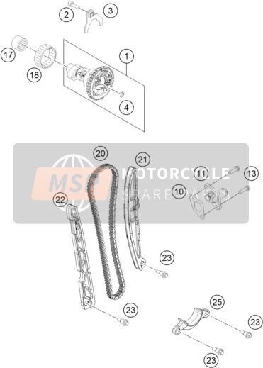 KTM 450 SX-F FACTORY EDITION USA 2014 Unidad de sincronización para un 2014 KTM 450 SX-F FACTORY EDITION USA