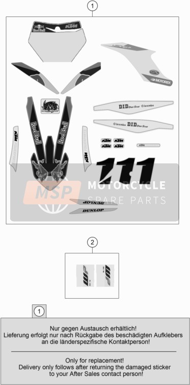 KTM 450 SX-F FACTORY EDITION USA 2018 Decal for a 2018 KTM 450 SX-F FACTORY EDITION USA
