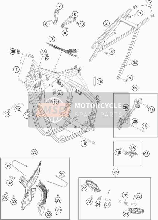 KTM 450 SX-F FACTORY EDITION USA 2018 Cuadro para un 2018 KTM 450 SX-F FACTORY EDITION USA