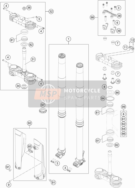 77701094100EBH, Fork Protection Kit Herlings Replica 19, KTM, 0