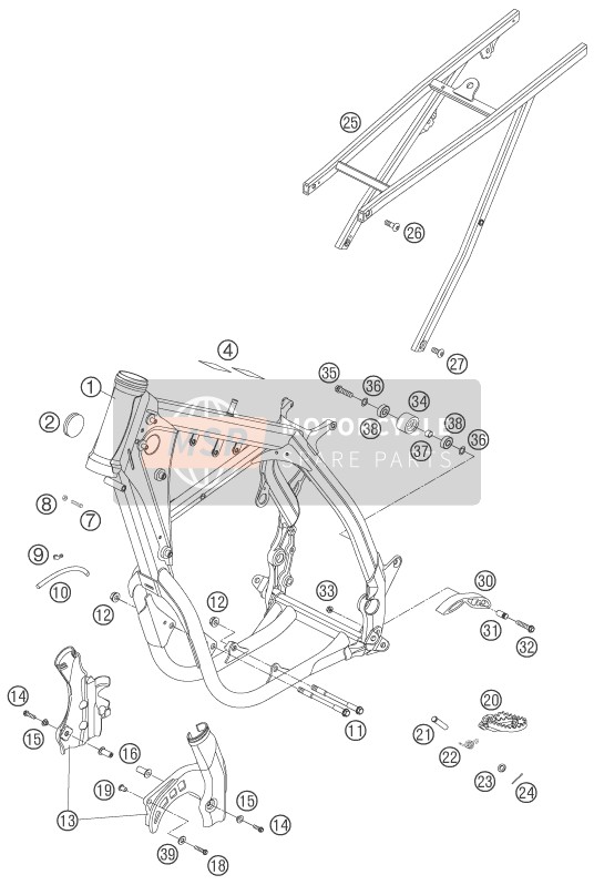 KTM 450 SX Europe 2006 Frame for a 2006 KTM 450 SX Europe