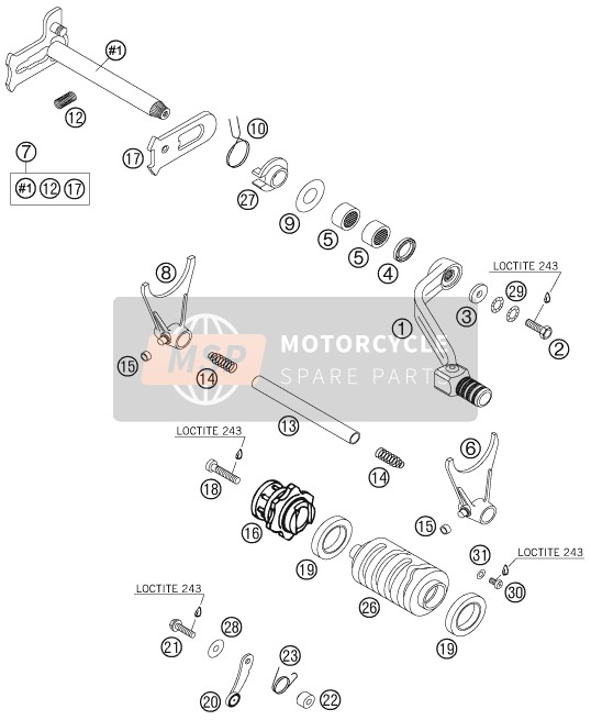 KTM 450 SX Europe 2006 Shifting Mechanism for a 2006 KTM 450 SX Europe