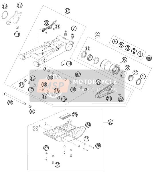 83004046050, Collar Bushing, Swingarm Protection, KTM, 0