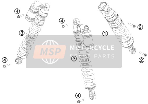 KTM 450 SX ATV Europe 2010 Shock Absorber for a 2010 KTM 450 SX ATV Europe